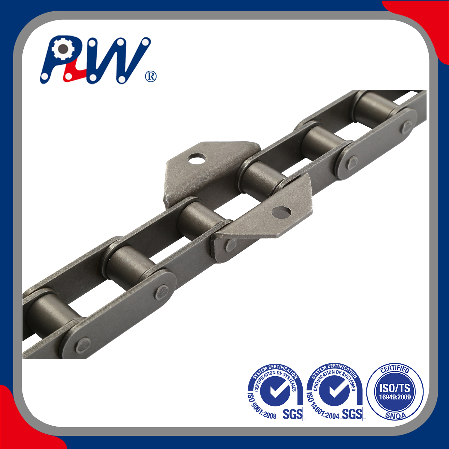C Type Machinery Engineering Industrial High Precision Agricultural Chain with Attachments