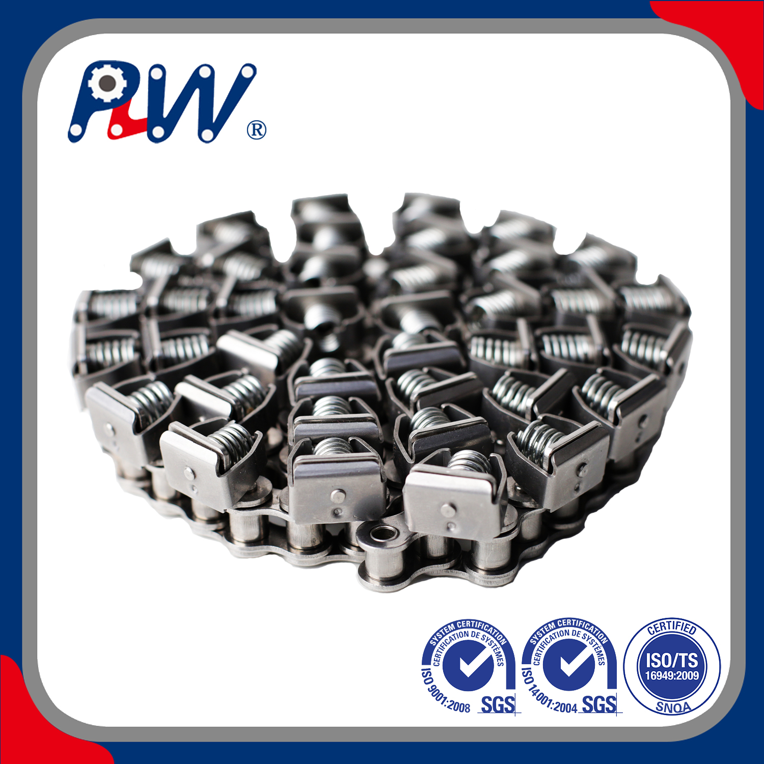 Alloy Carbon Stainless Steel Conveyor Grip Chain for Feeding and Transport