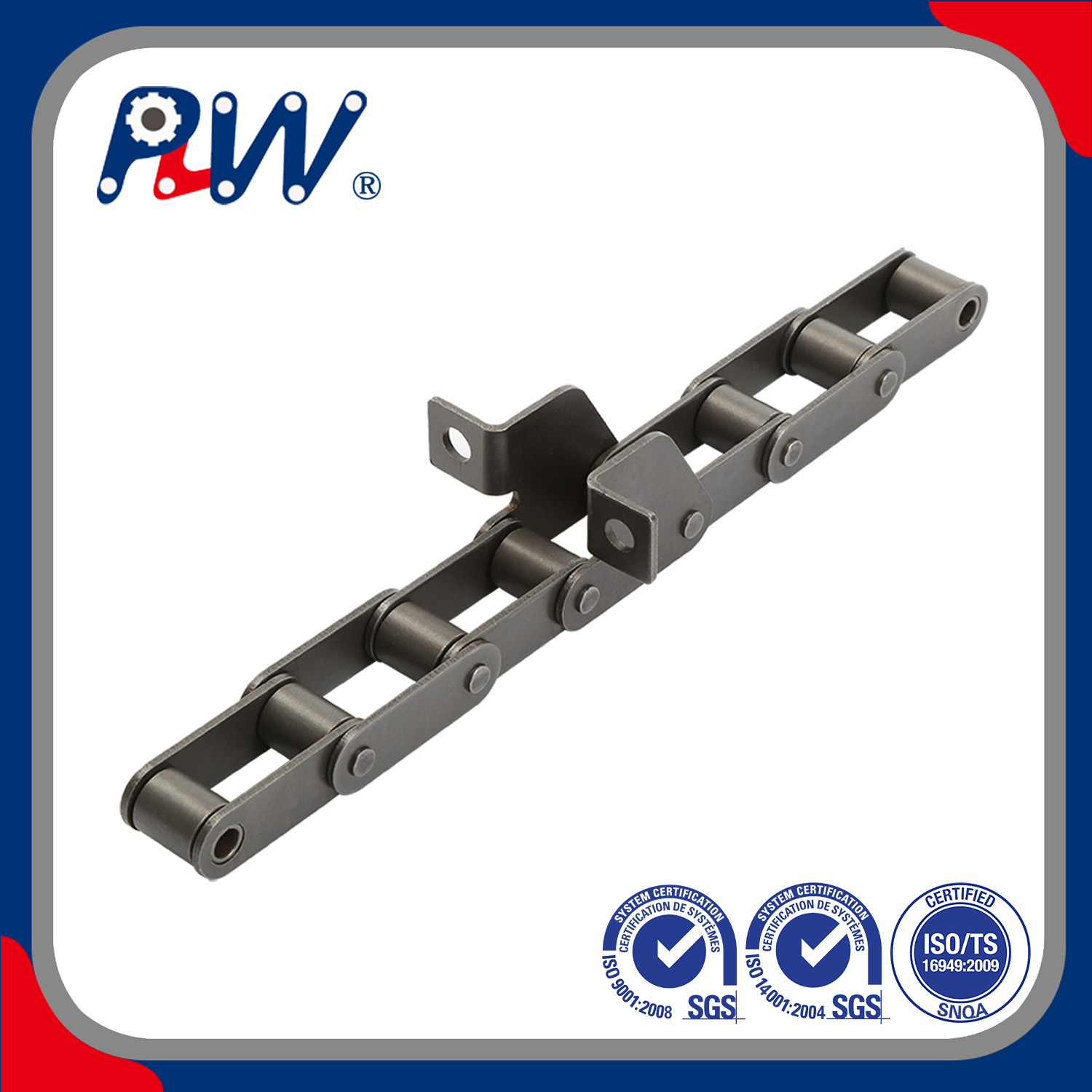C Type Steel Machinery Engineering Industrial High Precision Agricultural Chain with Attachment