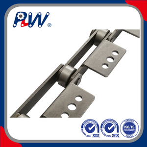 DOUBLE PITCH STAINLESS STEEL CONVEYOR CHAIN WITH ATTACHMENTS