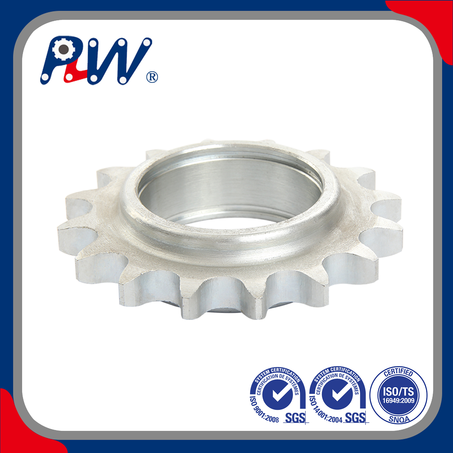 Alloy Steel High Quality Nickel-Plated & Made to Order & Finished Bore & High-Wearing Feature Industry Sprocket (Applied in port machinery)