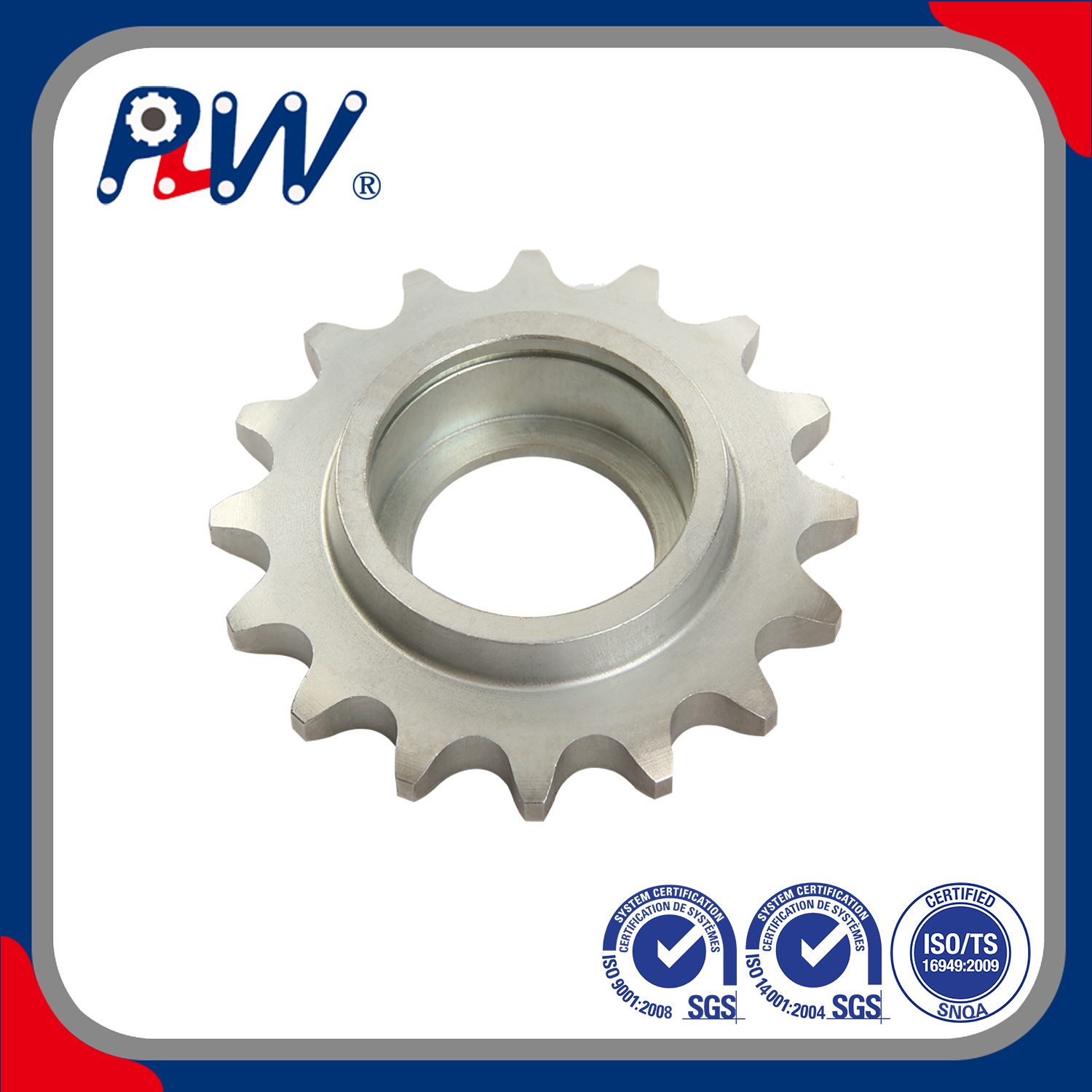 DIN 8187 Corrosion Resistant & Made to Order & Finished Bore & High-Wearing Feature Industry Sprocket With Dacromet-Plated Treatment