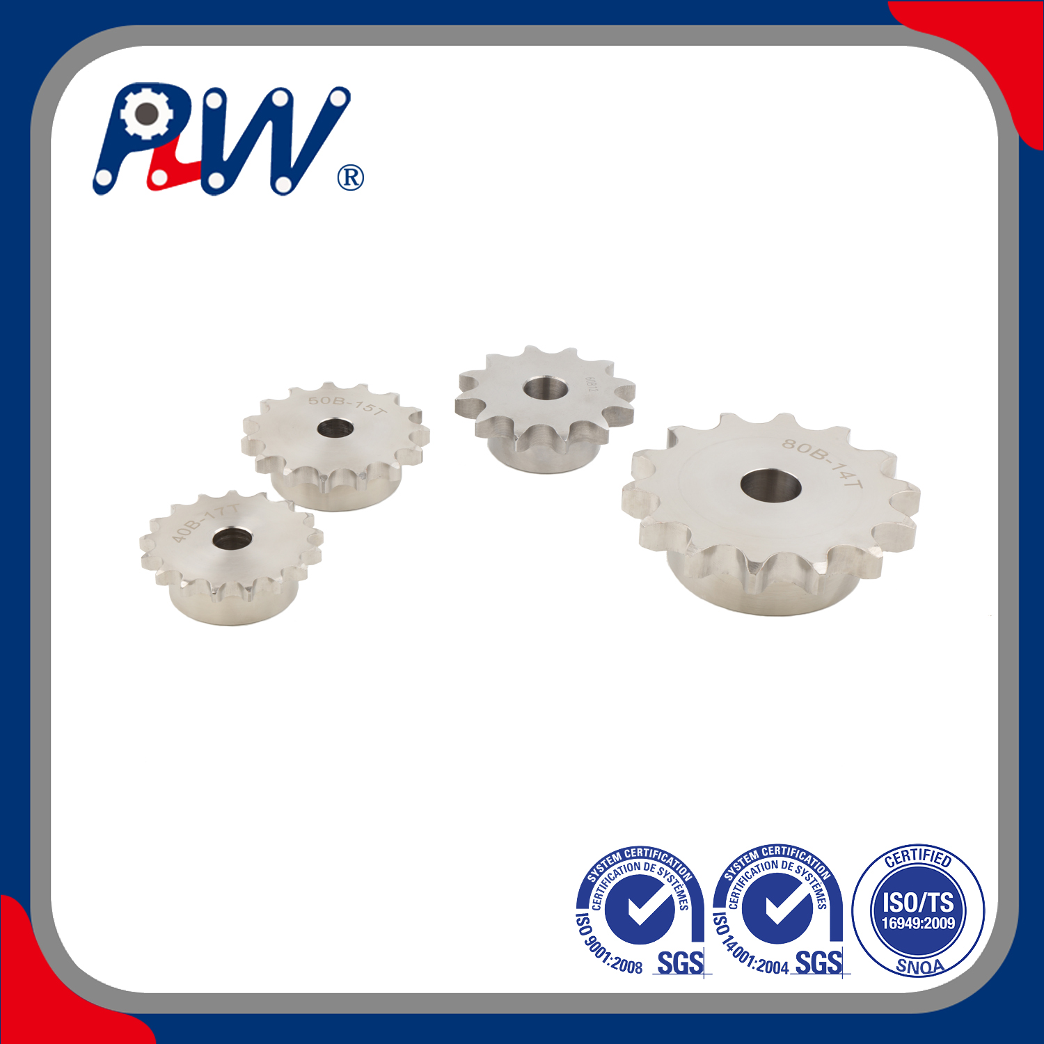 Food Packing Industry ANSI, DIN, ISO, Standard Investment Casting Stainless Steel Driving Sprocket