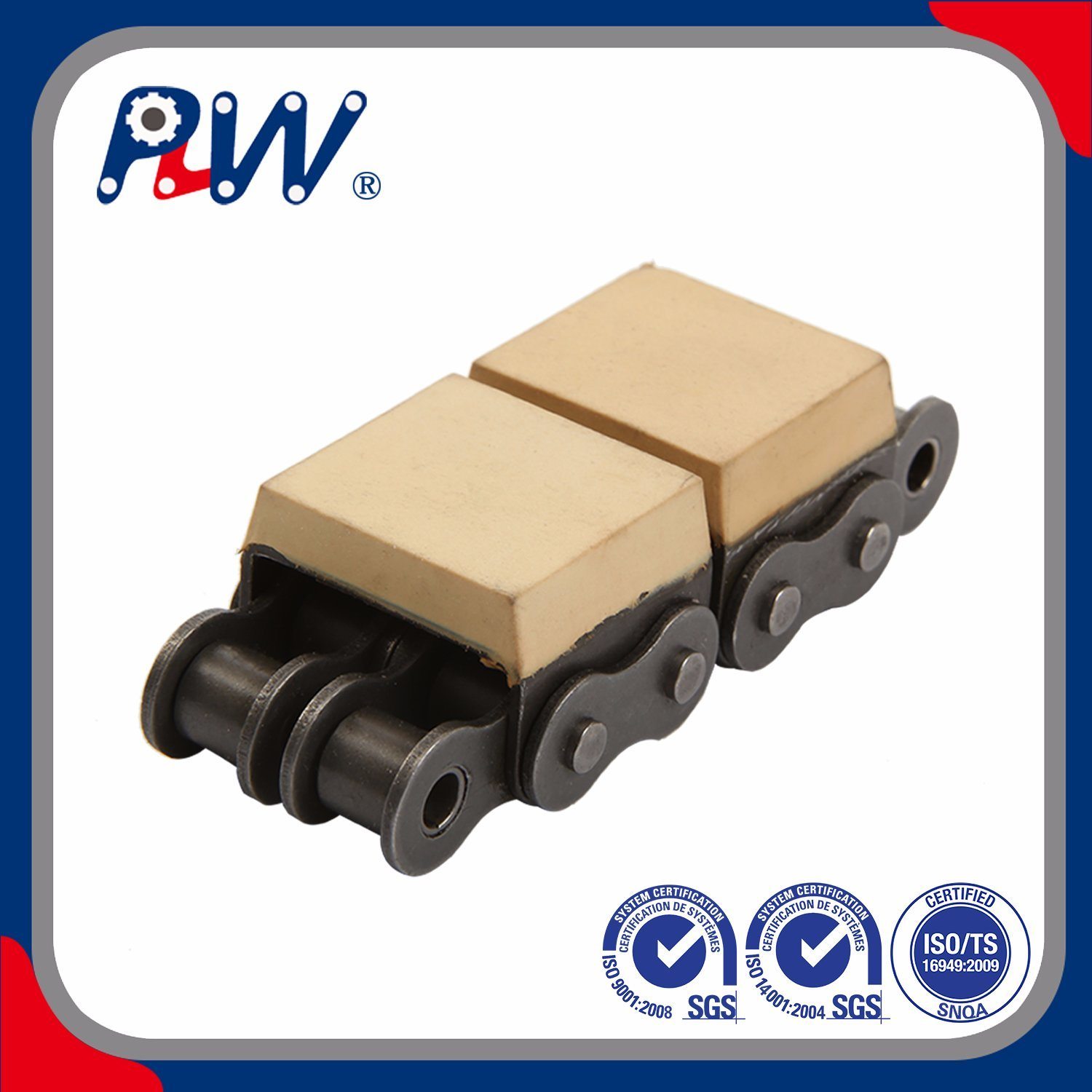Roller Chain with Vulcanised Elastomer Profiles Conveyor Chain C08B-G1