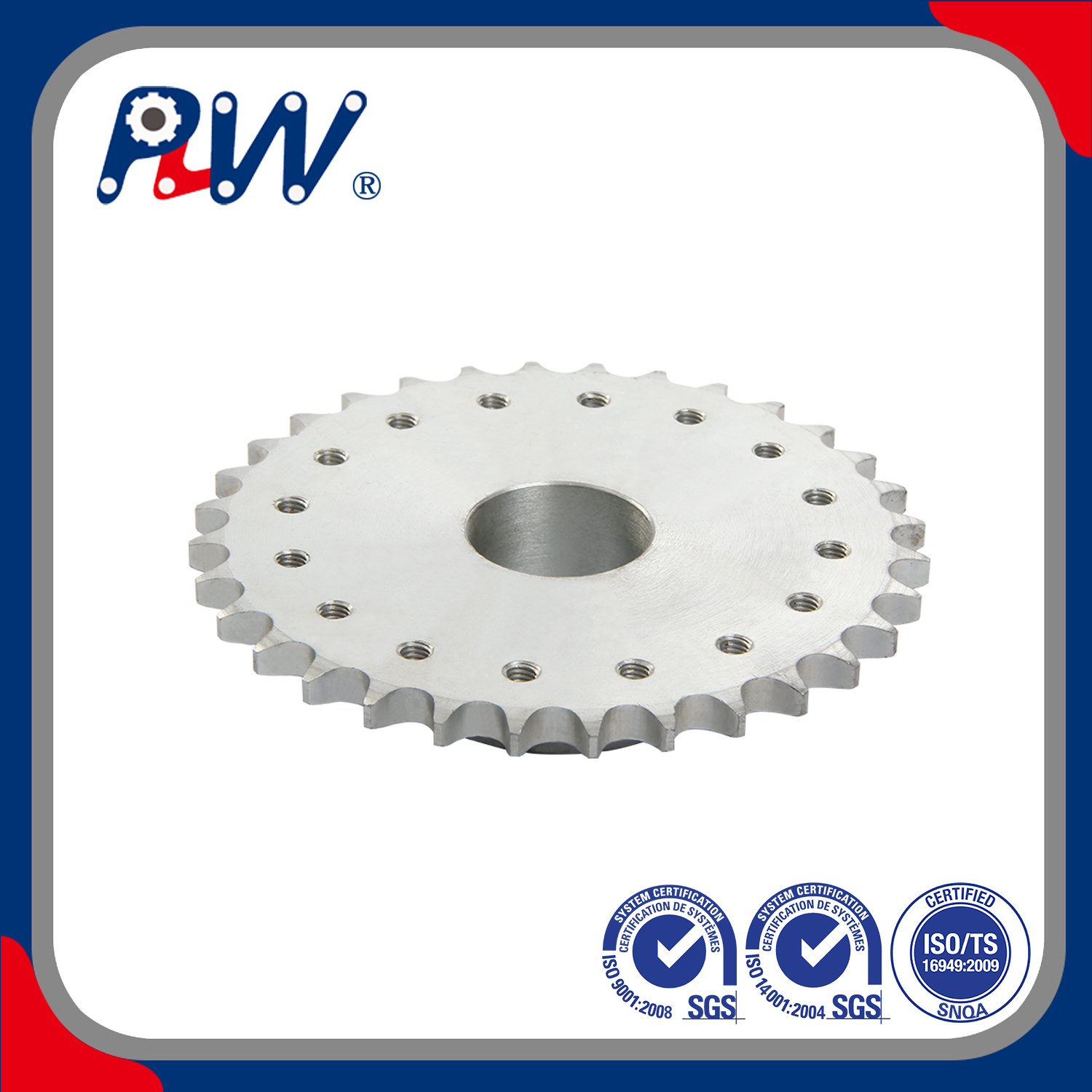 DIN Standard Alloy Steel High Quality Nickel-Plated & Made to Order & Finished Bore Sprocket