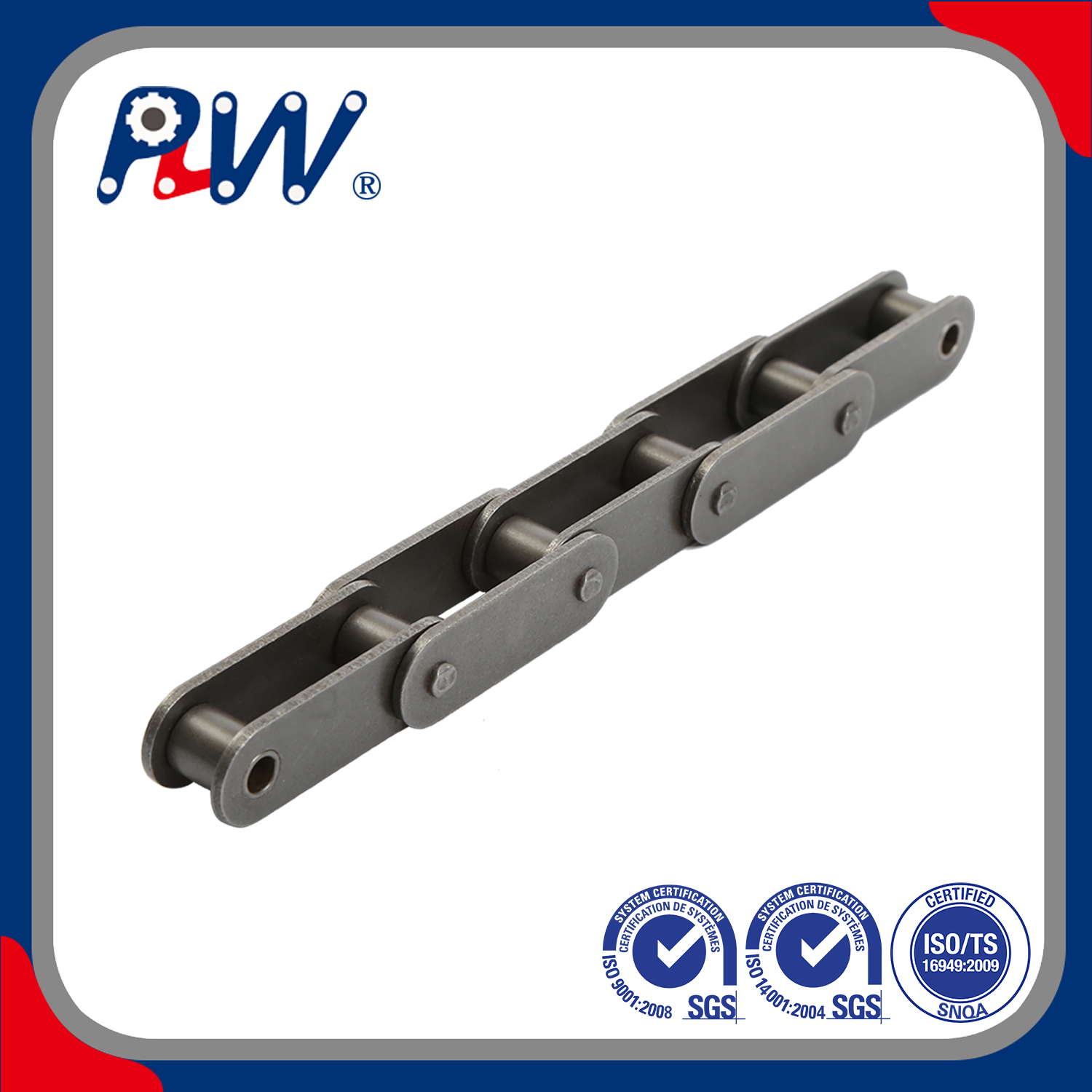 ISO Standard CA Type Steel Agricultural Chain with Bright Surface for Industry Area