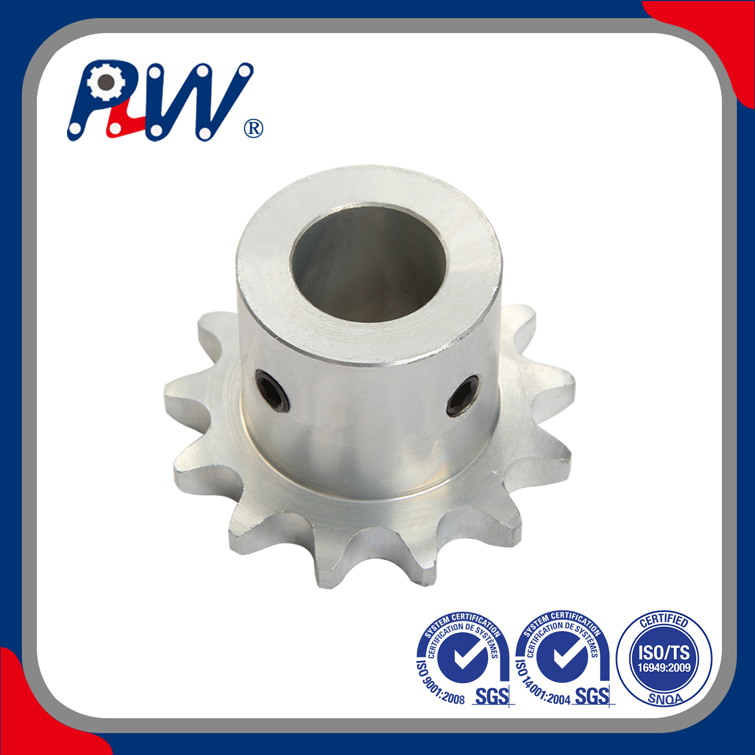 SGS Standard Alloy Steel High Quality Nickel-Plated & Made to Order & Finished Bore Driving Sprocket