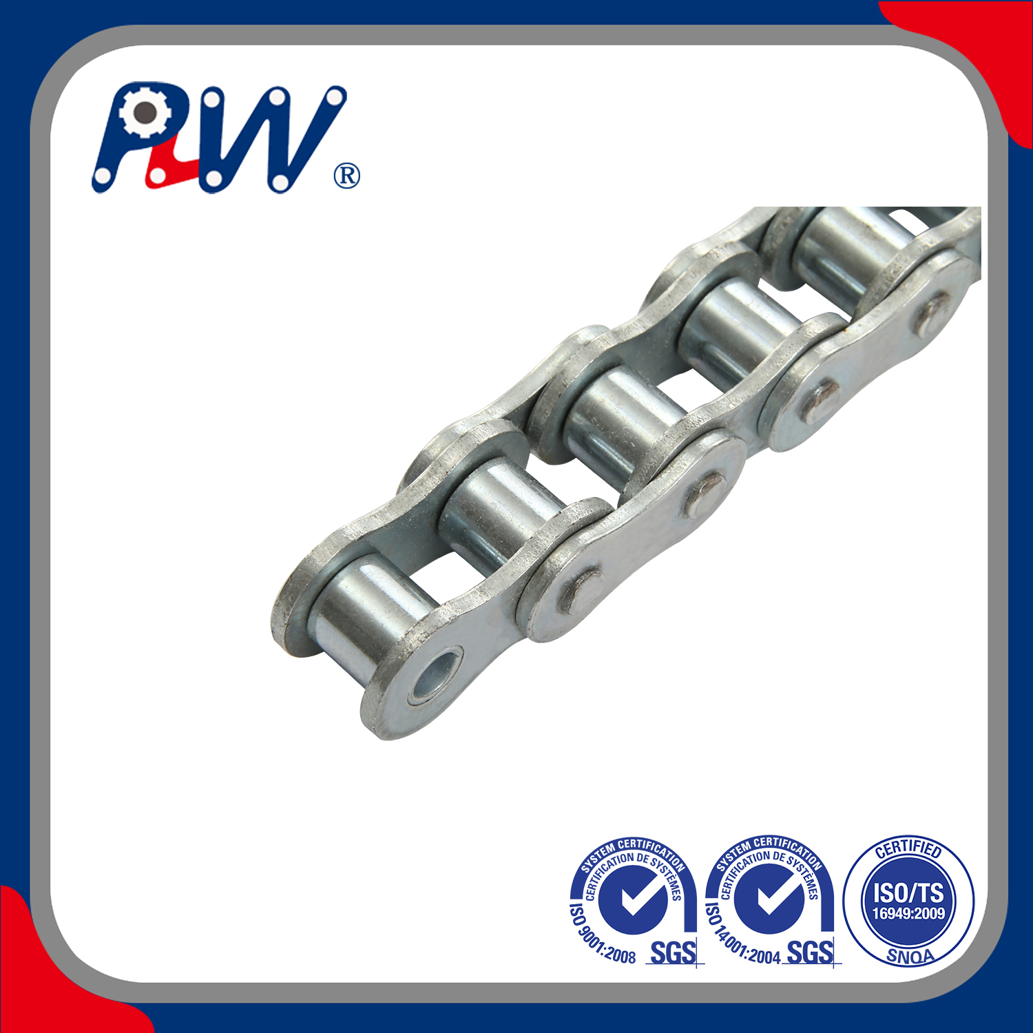 High Precision Zinc-Plated Motorcycle Industrial Roller Chain for Food Machinery