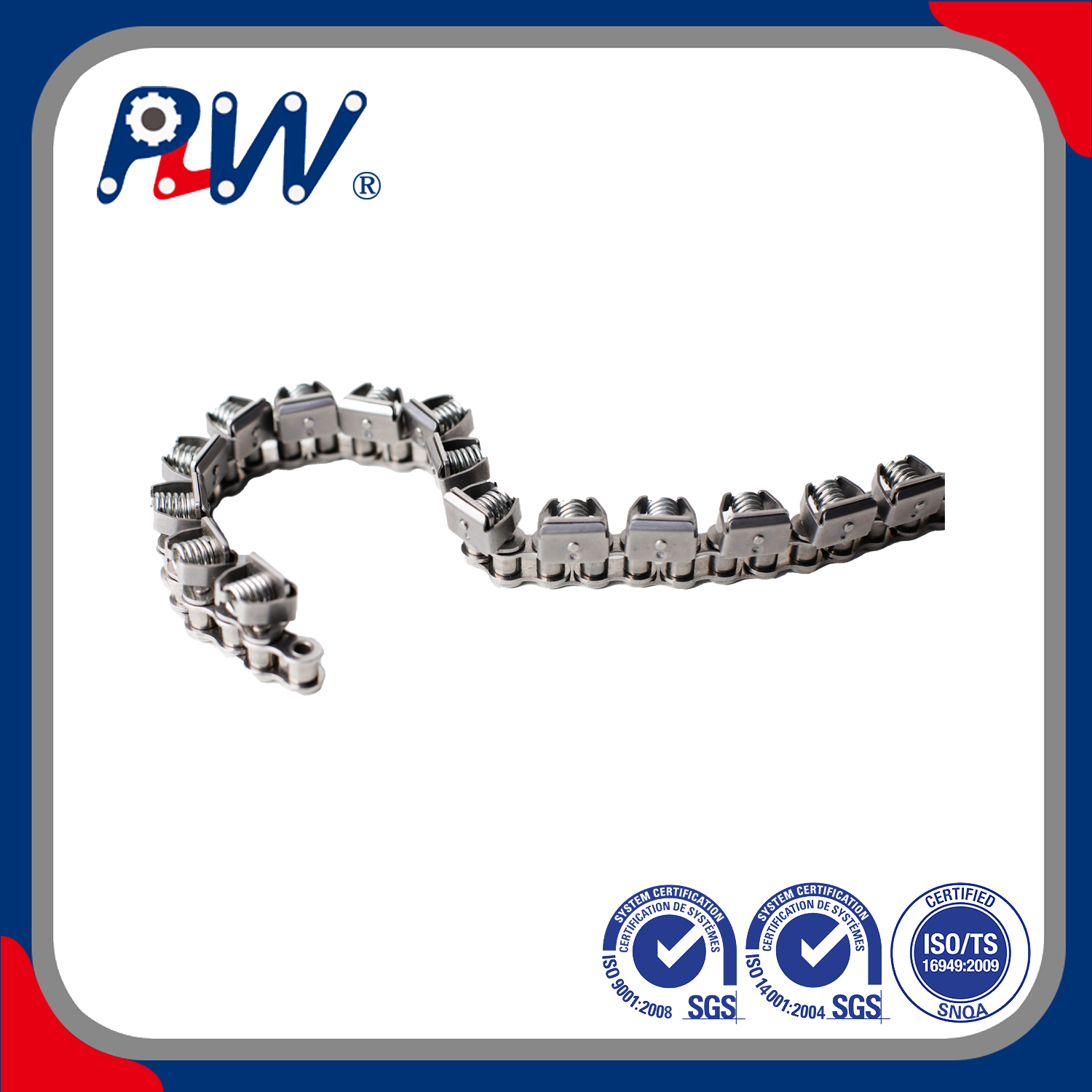 China Professional Hot Selling Industrial Standard Stainless Steel Grip Chains