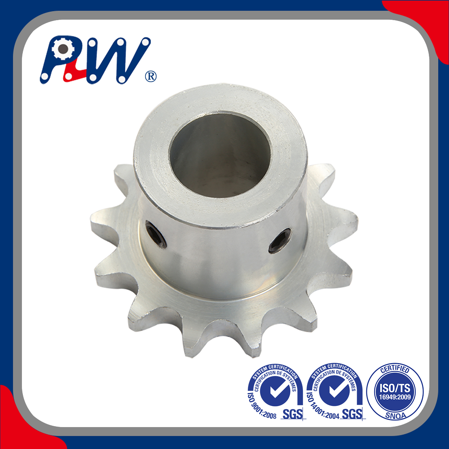 SGS Standard Alloy Steel High Quality Nickel-Plated & Made to Order & Finished Bore Driving Sprocket