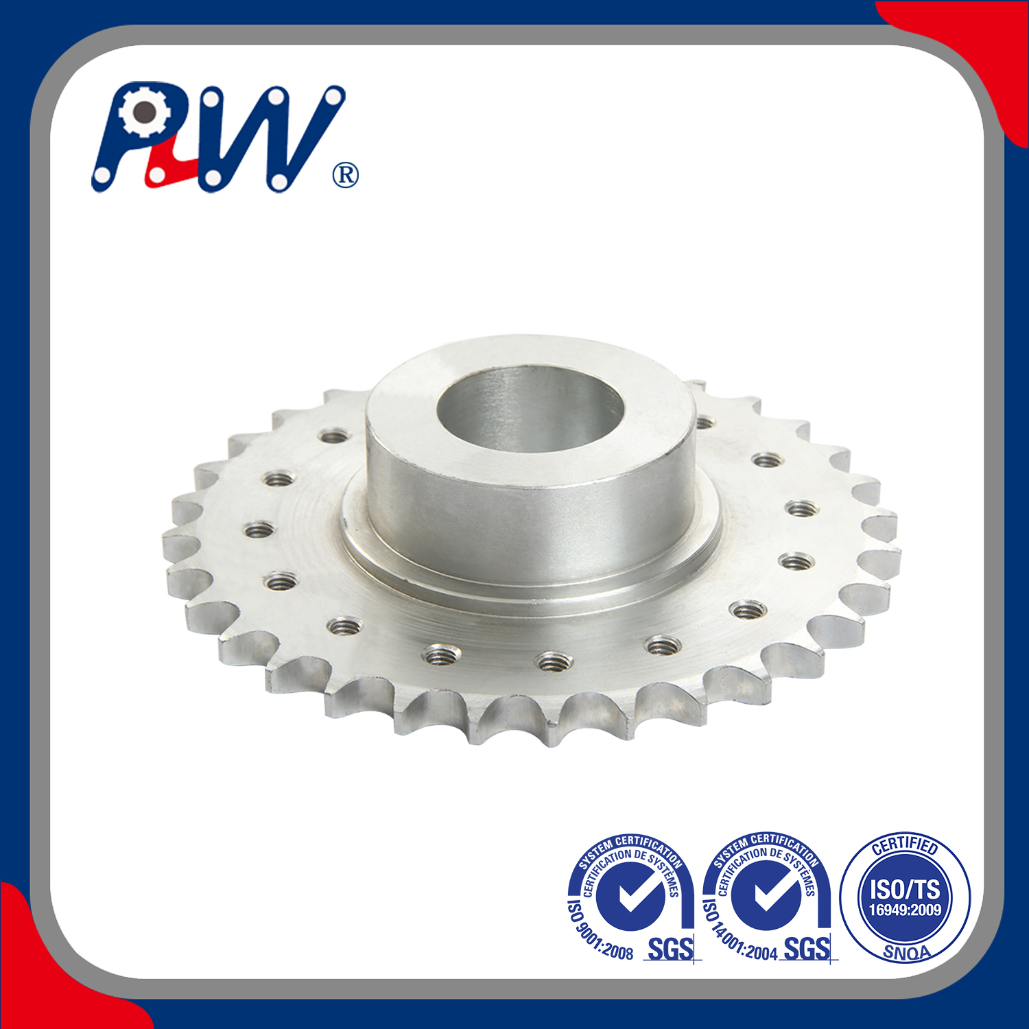 DIN Standard Alloy Steel High Quality Nickel-Plated & Made to Order & Finished Bore Sprocket