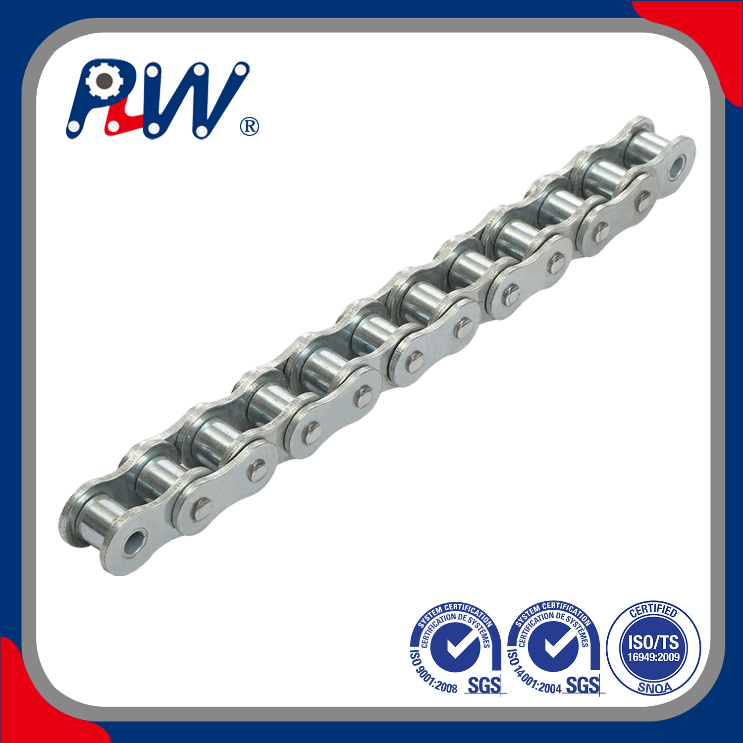 High Precision Zinc-Plated Motorcycle Industrial Roller Chain for Food Machinery