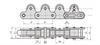 CONVEYOR CHAIN WITH SPECIAL ATTACHMENTS