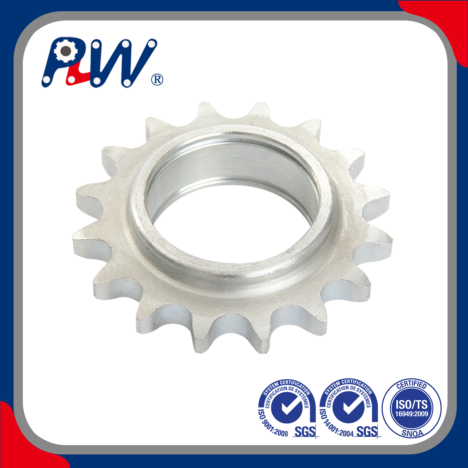Alloy Steel High Quality Nickel-Plated & Made to Order & Finished Bore & High-Wearing Feature Industry Sprocket (Applied in port machinery)