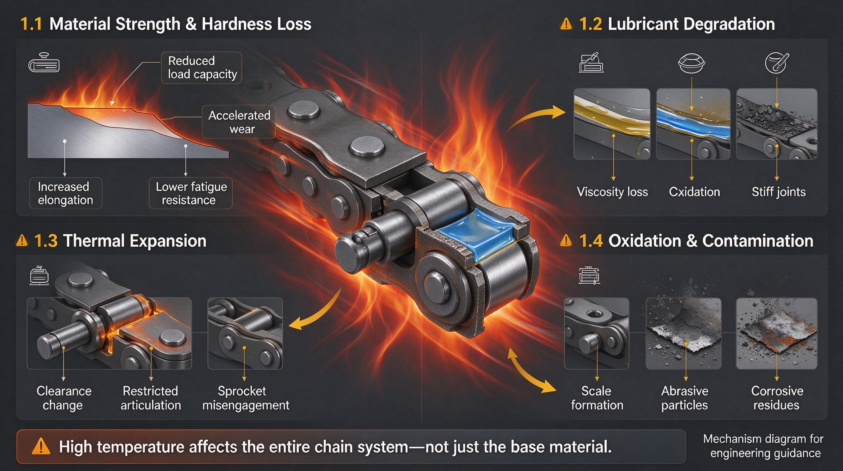 High Temperature Roller Chain Selection: Materials, Lubrication & Load Ratings
