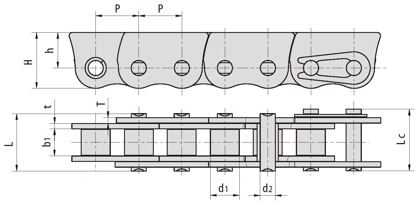 Stainless steel anti-sidebow chain for push-out windows dimensions